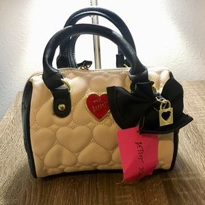 *SOLD* Betsy Johnson Mini Heart Quilted Purse